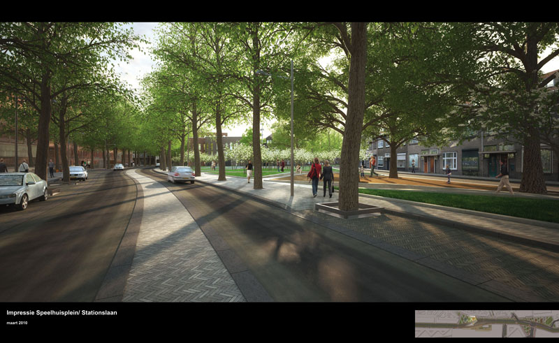 Impressie van de nieuwe Stationslaan
